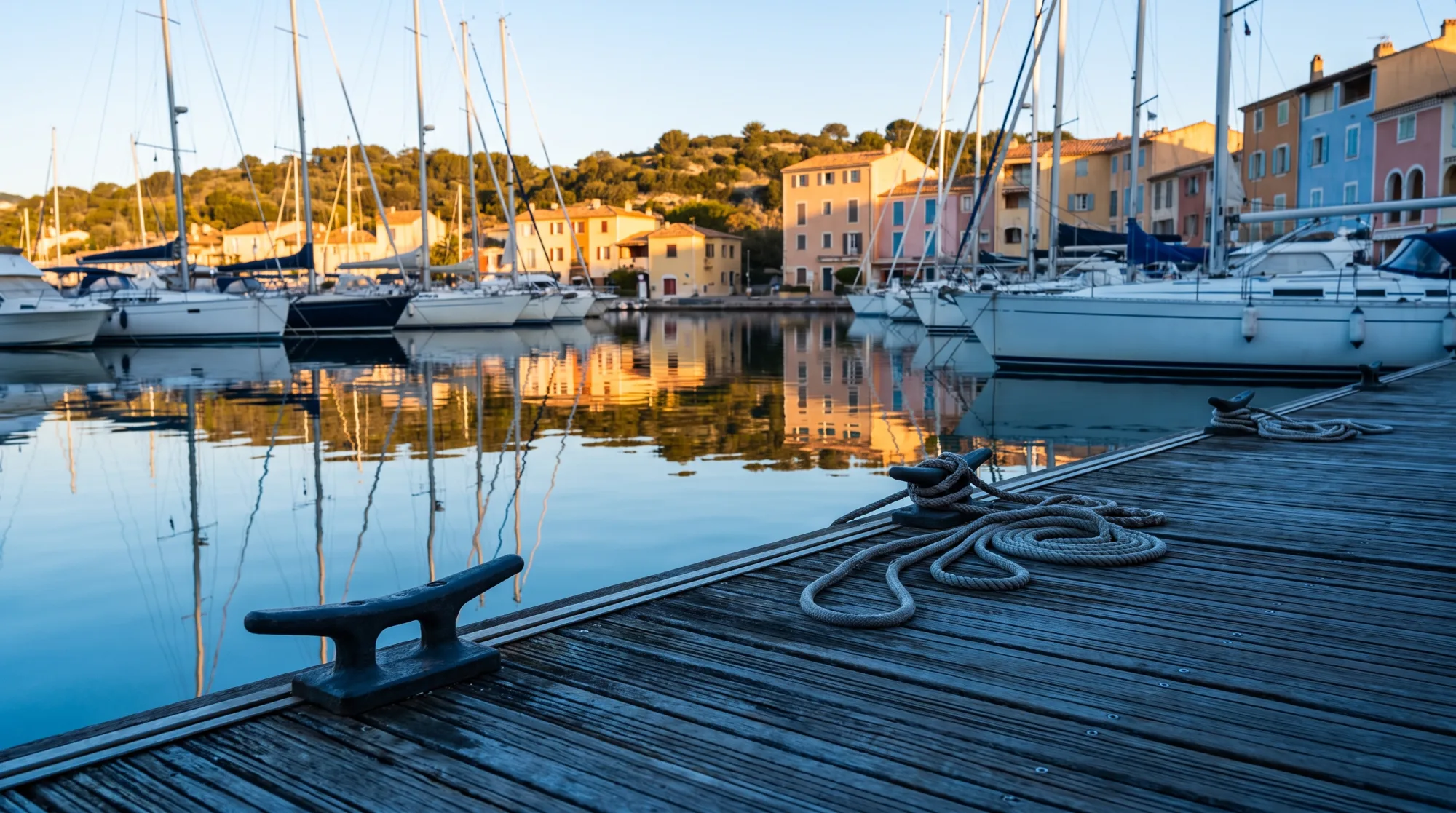 A quiet Riviera pontoon early in the morning.