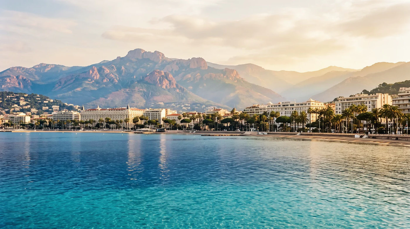 Cannes seen from the water.