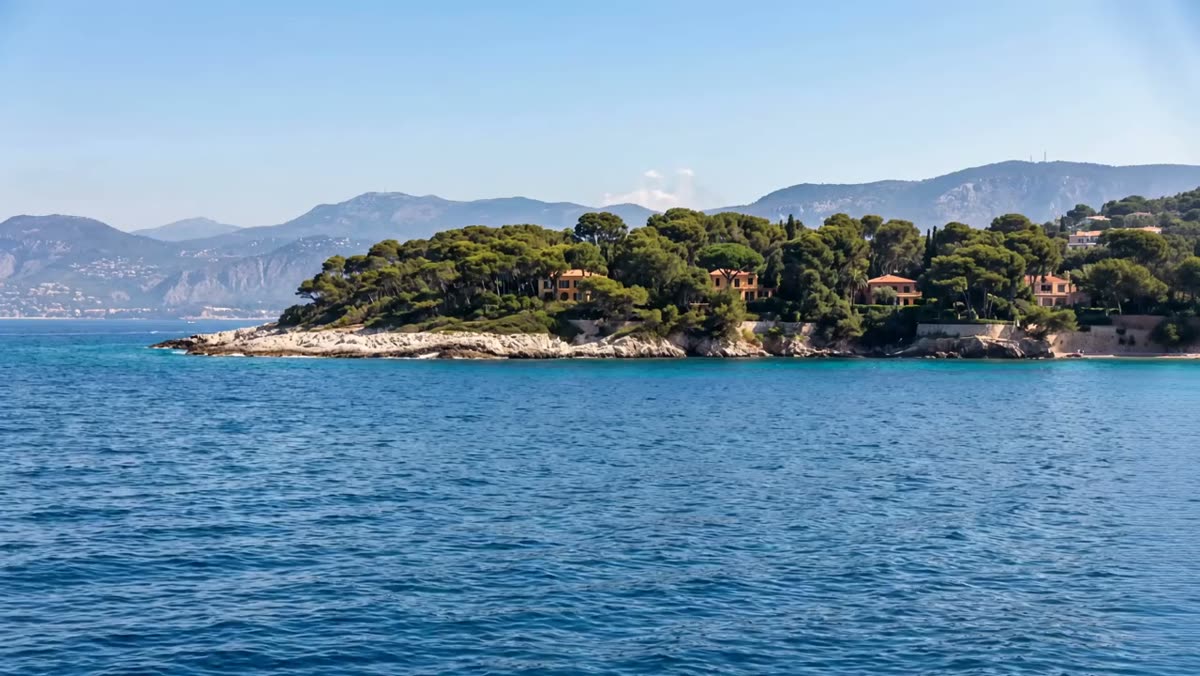 The coast opening up past Cap Ferrat from the deck.